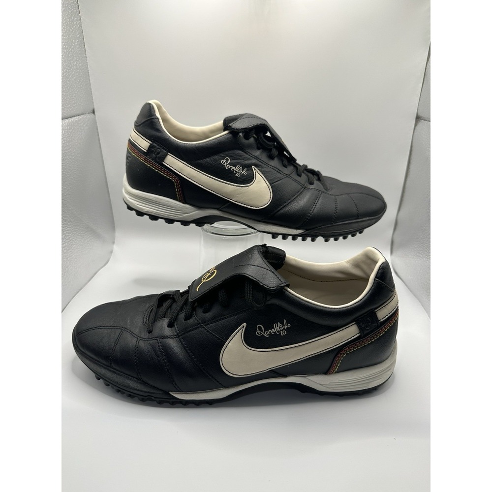 2007 Nike Tiempo GURI TF PRO Legend black R10 Ronaldinho Leather Indoor Men's 10